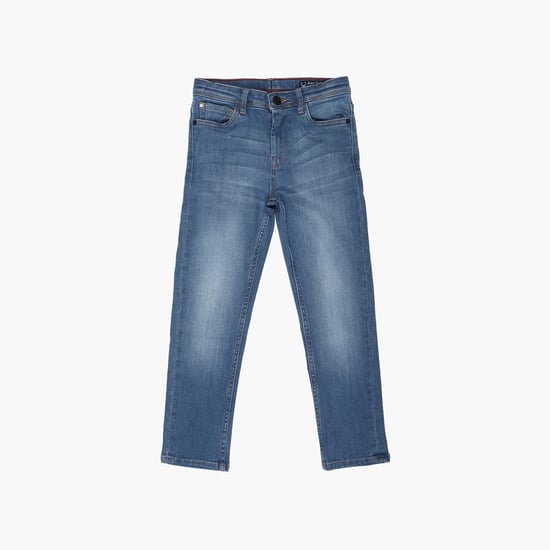 ALLEN SOLLY Boys Stonewashed Regular Fit Jeans
