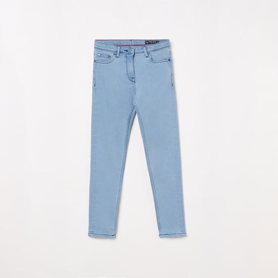ALLEN SOLLY Boys Stonewashed Skinny Fit Jeans