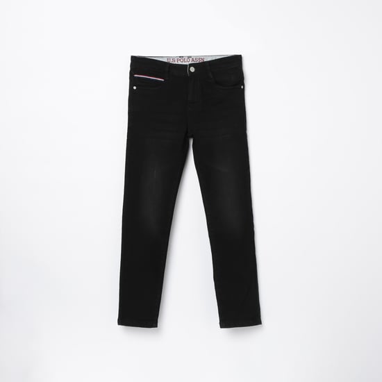 US POLO KIDS Boys Solid Slim Fit Jeans