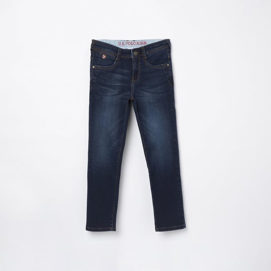 U.S. POLO ASSN. KIDS Boys Light-Washed Slim Fit Denim Jeans