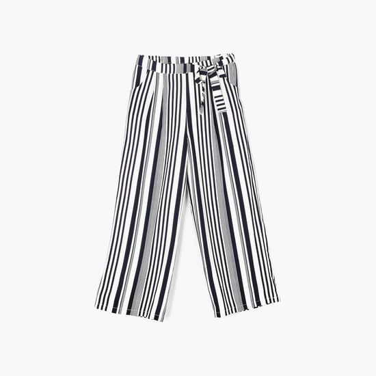 PEPPERMINT Girls Striped Full Length Palazzo Pants
