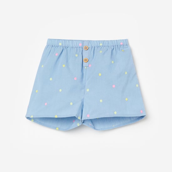 JUNIORS Girls Embroidered Woven Elasticated Shorts