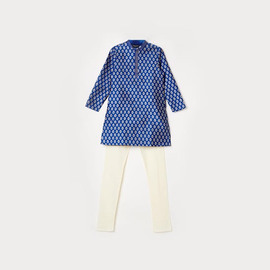 MELANGE Printed Kurta with Solid Pyjamas