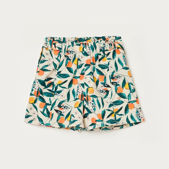 BOSSINI Girls Printed Woven Elasticated Shorts