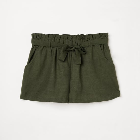FAME FOREVER YOUNG Girls Solid Woven Elasticated Shorts