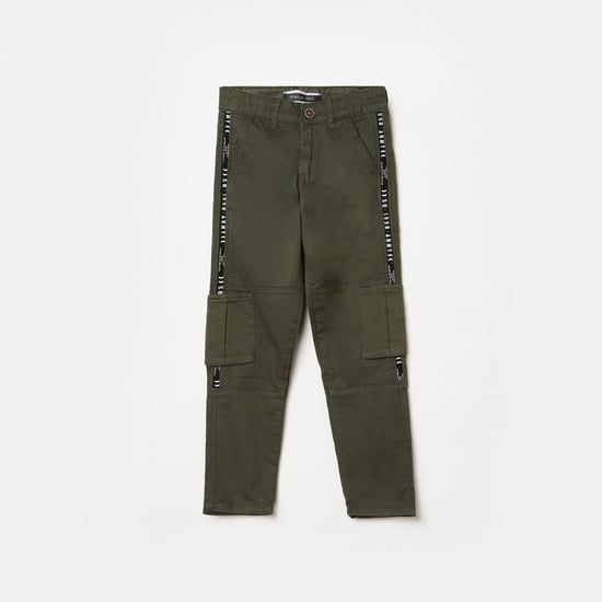 STATUS QUO Boys Solid Cargo Trousers