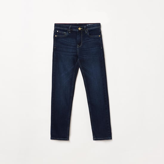 ALLEN SOLLY Boys Stonewashed Regular Fit Jeans