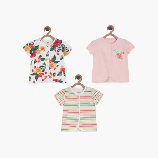FS MINI KLUB Girls Printed Top- Pack of 3