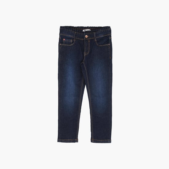 LEE COOPER JUNIORS Girls Medium-Washed Regular Fit Jeans