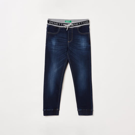 UNITED COLORS OF BENETTON Boys Stonewashed Slim Fit Jeans