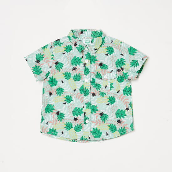 FS MINI KLUB Boys Printed Short Sleeves Casual Shirt