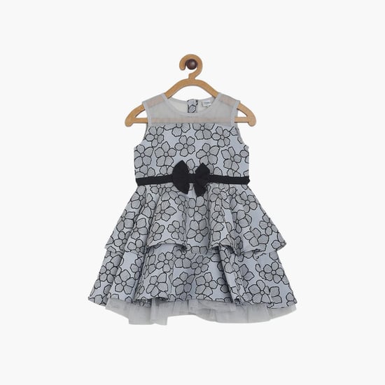FS MINI KLUB Girls Printed Tiered Fit & Flare Dress