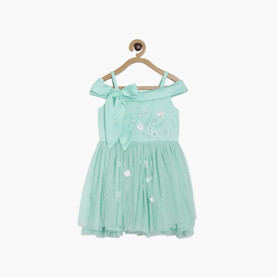 FS MINI KLUB Girls Embroidered Layered A-Line Dress