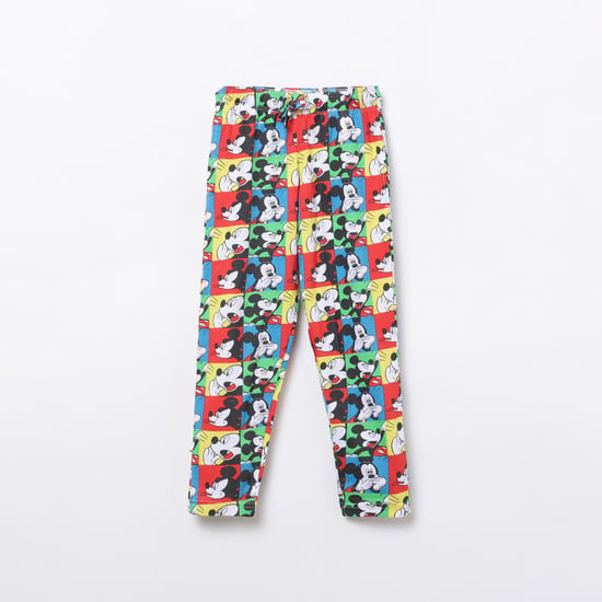 KIDSVILLE Girls Mickey Mouse Print Elasticated Pajamas
