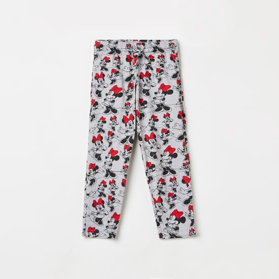 KIDSVILLE Girls Mickey Mouse Print Elasticated Track Pants