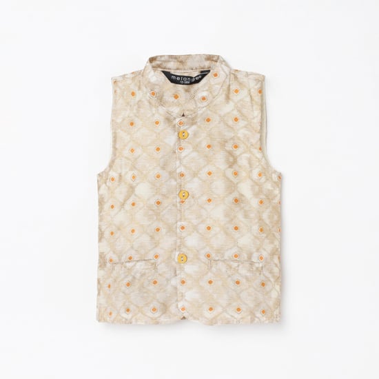 MELANGE Boys Printed Ethnic Waistcoat