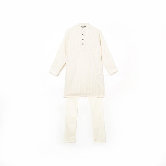 MELANGE Boys Striped Kurta With Solid Pyjamas