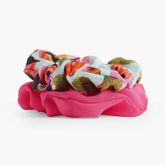 TONIQ KIDS Girls Printed Scrunchie- Pack of 2