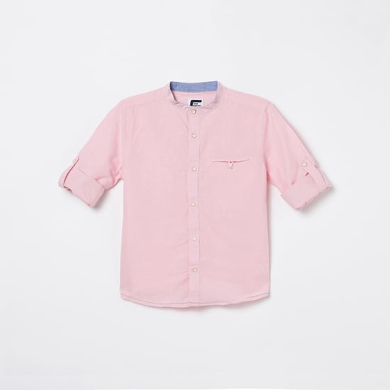 FAME FOREVER YOUNG Boys Solid Slim Fit Shirt