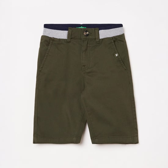 UNITED COLORS OF BENETTON  Boys Solid Elasticated Shorts