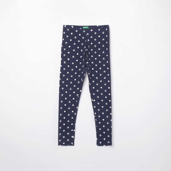UNITED COLORS OF BENETTON Girls Printed Elasticated Leggings