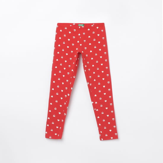 UNITED COLORS OF BENETTON Girls Printed Elasticated Leggings