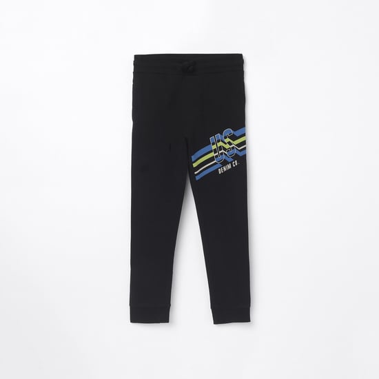 U.S. POLO ASSN. KIDS Boys Printed Elasticated Track Pants