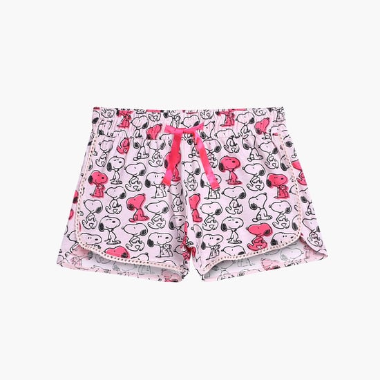KIDSVILLE Girls Printed Elasticated Shorts