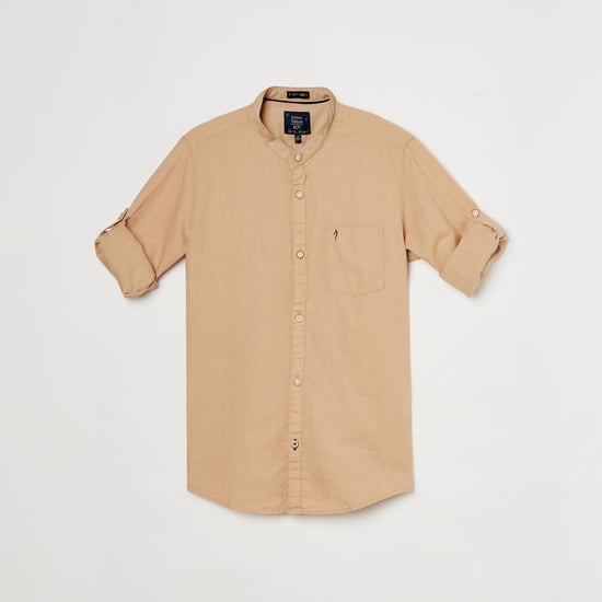 INDIAN TERRAIN Boys Solid Full Sleeves Casual Shirt