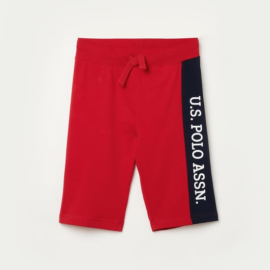 U.S. POLO ASSN. KIDS Boys Printed Elasticated Shorts
