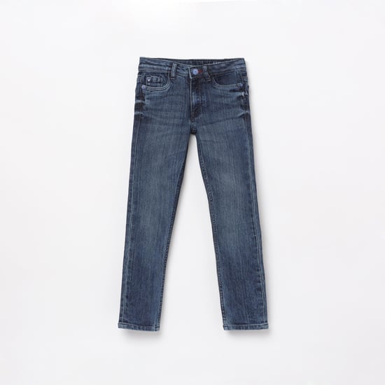 ALLEN SOLLY Boys Stonewashed Regular Fit Jeans