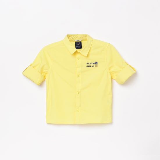 ALLEN SOLLY Boys Printed Regular Fit Shirt