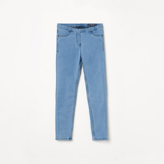 ALLEN SOLLY Girls Solid Skinny Fit Jeggings