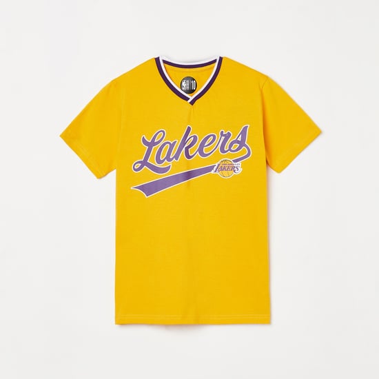 NBA Boys Typographic Print Crew Neck T-shirt