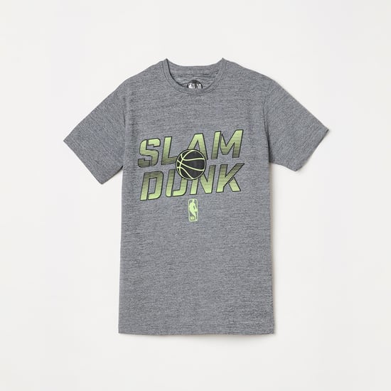 NBA Boys Typographic Print Crew Neck T-shirt