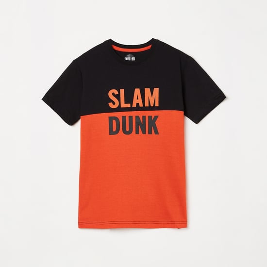 NBA Boys Typographic Print Crew Neck T-shirt