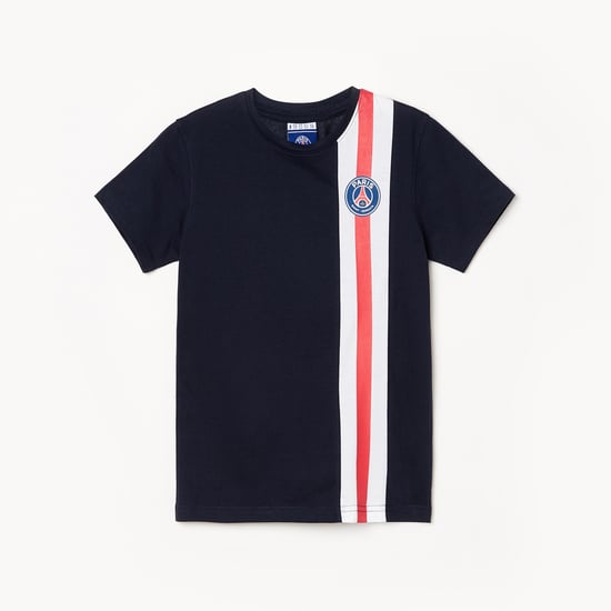PARIS SAINT GERMAIN F.C. Boys Striped Crew Neck T-shirt