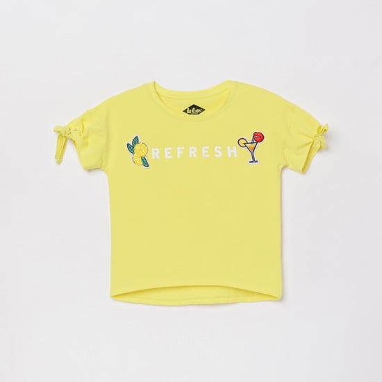 LEE COOPER JUNIORS Girls Printed Round Neck Top