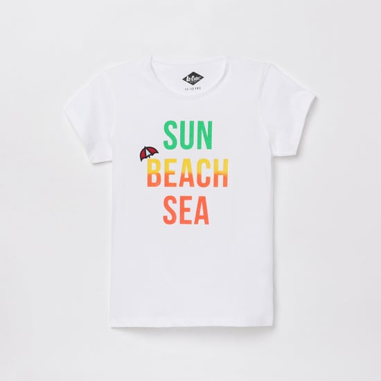 LEE COOPER JUNIORS Girls Printed Round Neck T-shirt