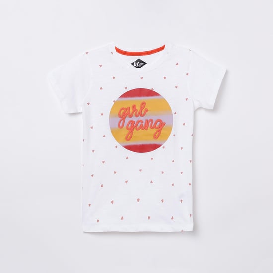 LEE COOPER JUNIORS Girs Printed Round Neck T-shirt