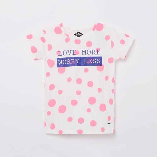 LEE COOPER JUNIORS Girls Printed Round Neck T-shirt
