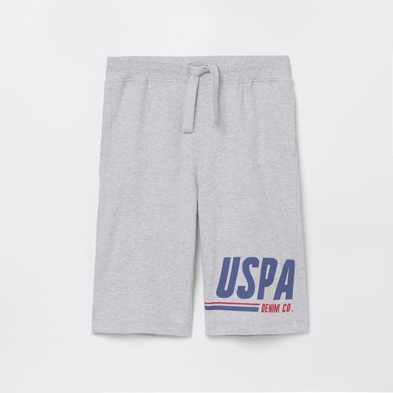 U.S. POLO ASSN. KIDS Boys Printed Knitted Elasticated Shorts