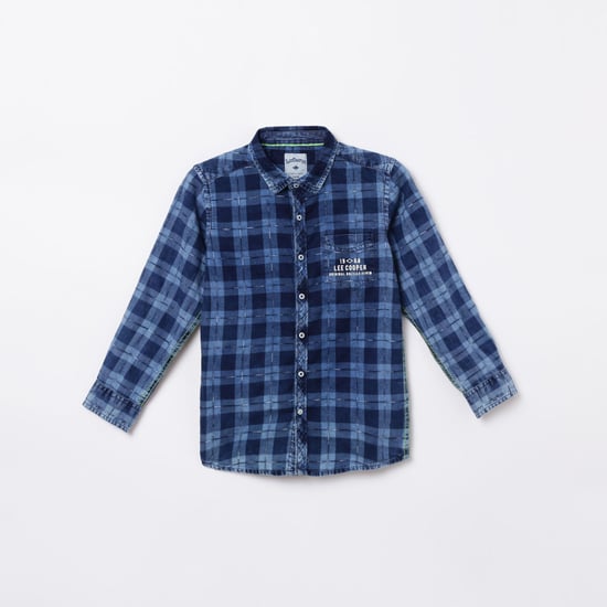 LEE COOPER JUNIORS Boys Checked Regular Fit Casual Shirt