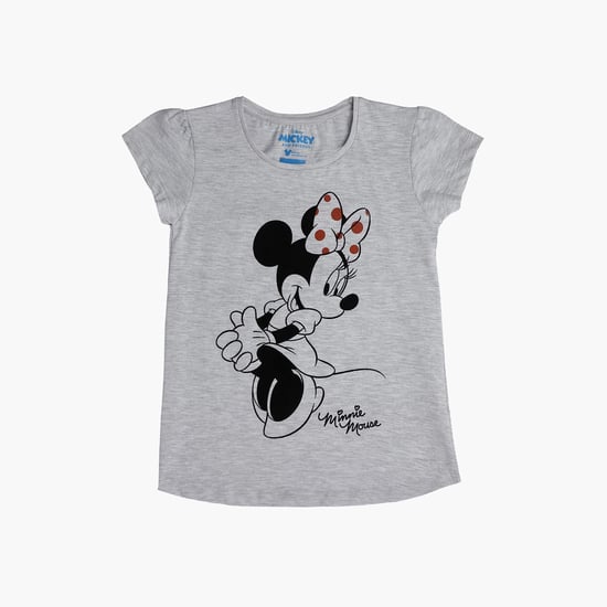 KIDSVILLE Girls Printed Round Neck T-shirt