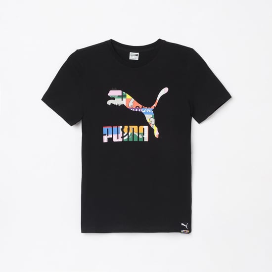 PUMA Boys Printed Crew Neck T-shirt
