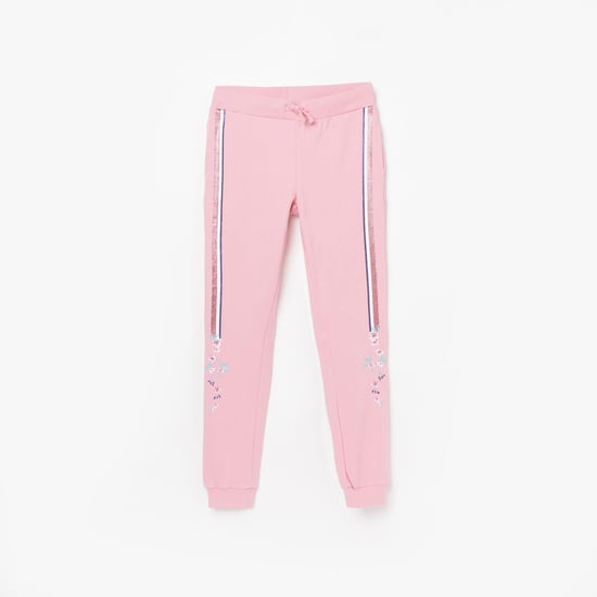 U.S. POLO ASSN. KIDS Girls Printed Drawstring Waist Track Pants