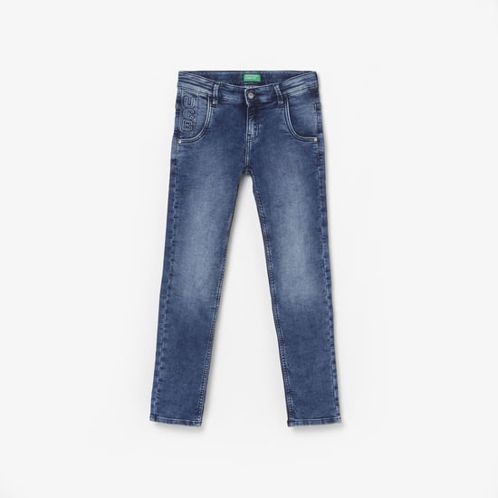UNITED COLORS OF BENETTON Boys Light-Washed Regular Fit Jeans