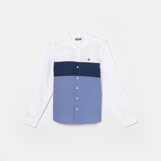 UNITED COLORS OF BENETTON Boys Colourblocked Regular Fit Casual Shirt