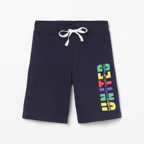 UNITED COLORS OF BENETTON Boys Printed Drawstring Waist Shorts