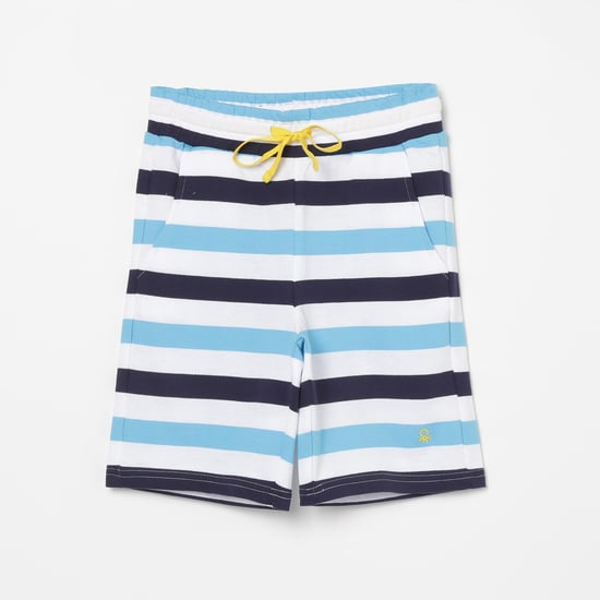 UNITED COLORS OF BENETTON Boys Striped Elasticated Shorts